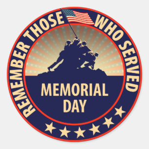 Adesivo Redondo Memorial Day