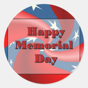 Adesivo Redondo Memorial Day feliz
