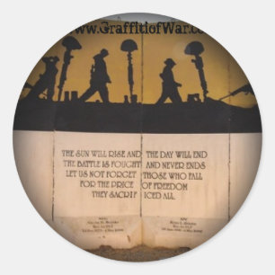 Adesivo Redondo Memorial Fade to Black Round Stickers