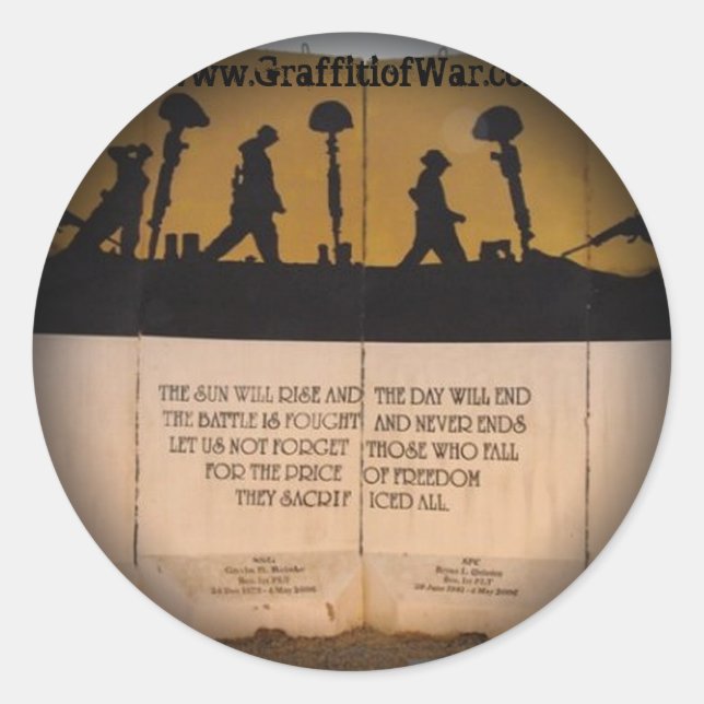 Adesivo Redondo Memorial Fade to Black Round Stickers (Frente)