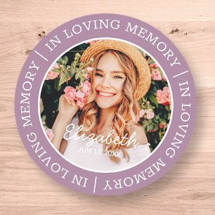 Adesivo Redondo Memorial In Loving Memory Modern Custom Photo