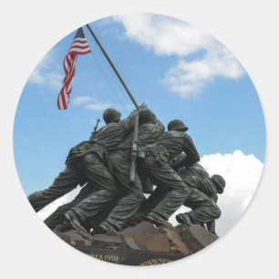 Adesivo Redondo Memorial Iwo Jima em Washington DC