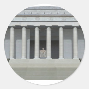 Adesivo Redondo Memorial Lincoln: Washington DC