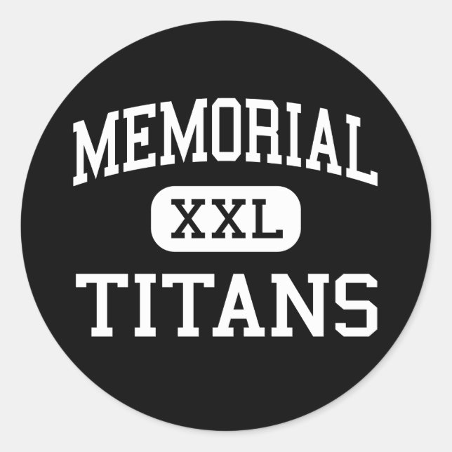 Adesivo Redondo Memorial - Titans - High - Port Arthur Texas (Frente)
