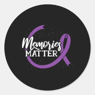 Adesivo Redondo Memórias - Consciência da doença de Alzheimer - Na