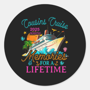 Adesivo Redondo Memórias De Fazer Do Cousin Cruise 2025 Para Uma V