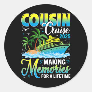 Adesivo Redondo Memórias De Fazer Do Cousin Cruise 2025 Para Uma V