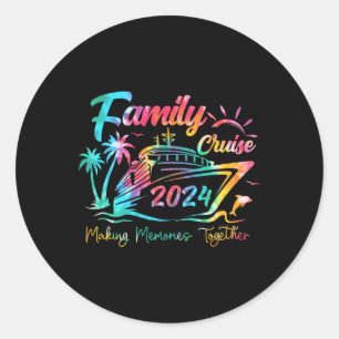 Adesivo Redondo Memórias do Fazer de Férias do Cruise Familiar 202