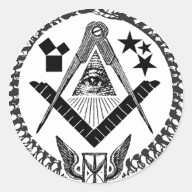 Adesivo Redondo Memórias Masonic (Frente)