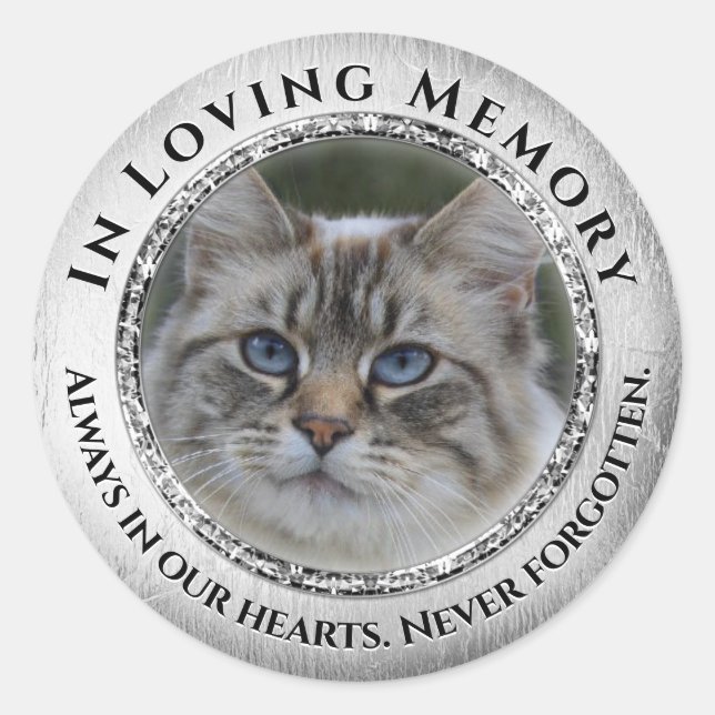 Adesivo Redondo Memory Cat / Pet Sticker (Frente)