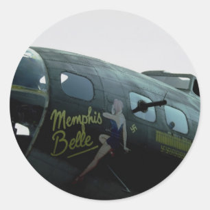 Adesivo Redondo Memphis Belle, arte nasal