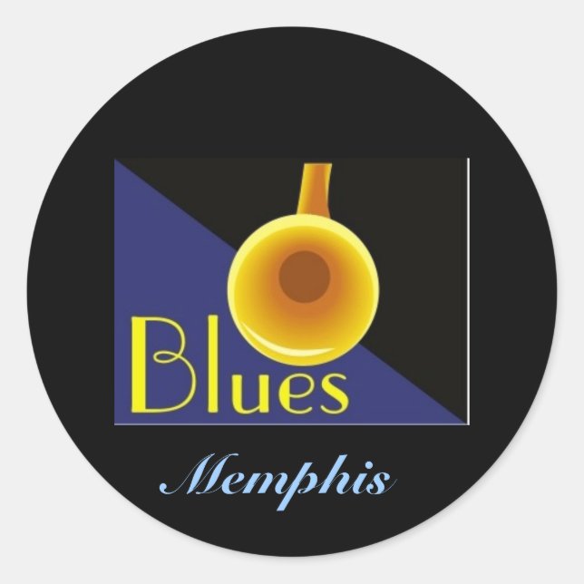 Adesivo Redondo Memphis Tennessee (Frente)