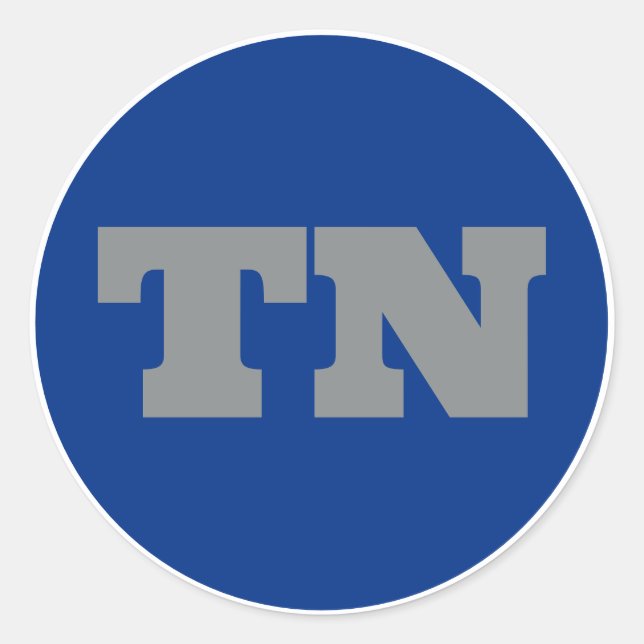 Adesivo Redondo Memphis (TN) - Cinza azul x branca (Frente)