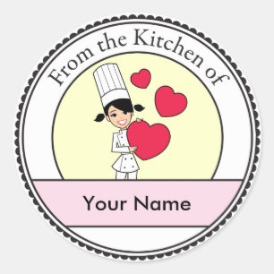 Adesivo Redondo Menina com motivo dos corações -