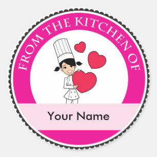 Adesivo Redondo Menina com motivo dos corações -