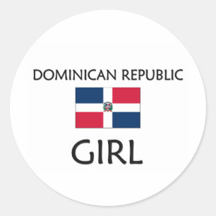 ADESIVO REDONDO MENINA DA REPÚBLICA DOMINICANA