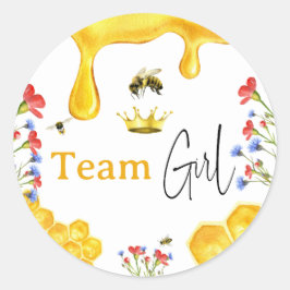 Adesivo Redondo Menina de Raio Amarelo Elegante