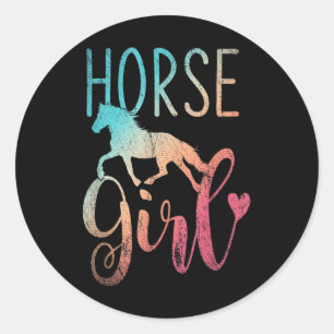 Adesivo Redondo Menina Equestre Mulheres Equestres Meninas Horseba