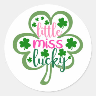 Adesivo Redondo Menina Lucky Charm 🍀 ✨