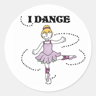 Adesivo Redondo Menina que da bailarina eu danço