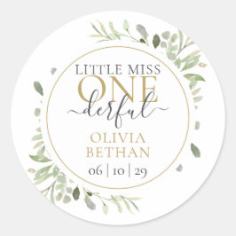 Adesivo Redondo Menina Sr. Um Garoto Maravilhoso Primeiro Aniversá