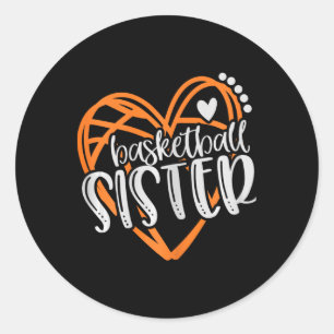 Adesivo Redondo Meninas Bysketbyll Irmã Cardíaca Afastada
