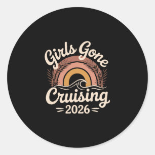 Adesivo Redondo Meninas Cruzeiros 2026 Cruzeiro Boho Ondas Arco-ír