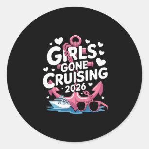 Adesivo Redondo Meninas em Cruzeiro Náutico 2026 Férias de Cruzeir