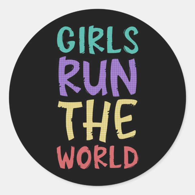 Adesivo Redondo Meninas Gerem O Mundo Feminista (Frente)