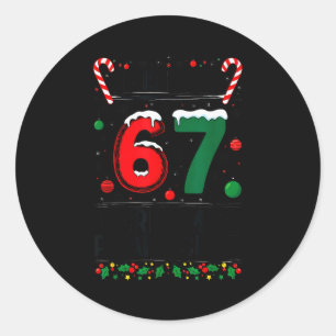 Adesivo Redondo Meninas Meninos 6 7 Natal Divertido 67 Meme Este É