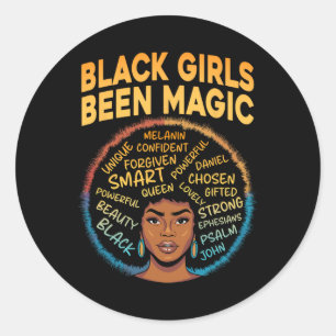 Adesivo Redondo Meninas Negras Eram Uma História Negra Mágica Mela