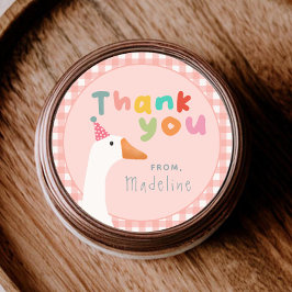 Adesivo Redondo Meninas Rosa Dois Bobos Fazendas De Ganso