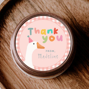 Adesivo Redondo Meninas Rosa Dois Bobos Fazendas De Ganso