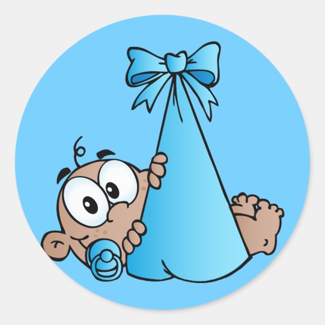 Adesivo Redondo menino americano africano em grupo (Frente)