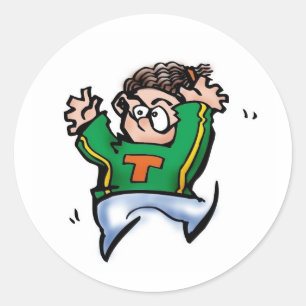 Adesivo Redondo Menino animador