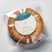 Menino de Geodo Azul Batismo Mármore Branco Cruz D