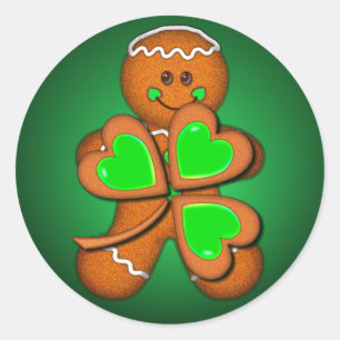 Adesivo Redondo MENINO do TREVO por SHARON SHARPE