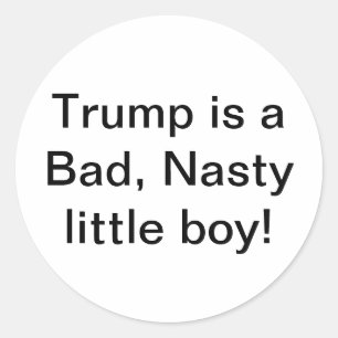 Adesivo Redondo Menino mau e desagradável Trump Hankamer Artjunkha