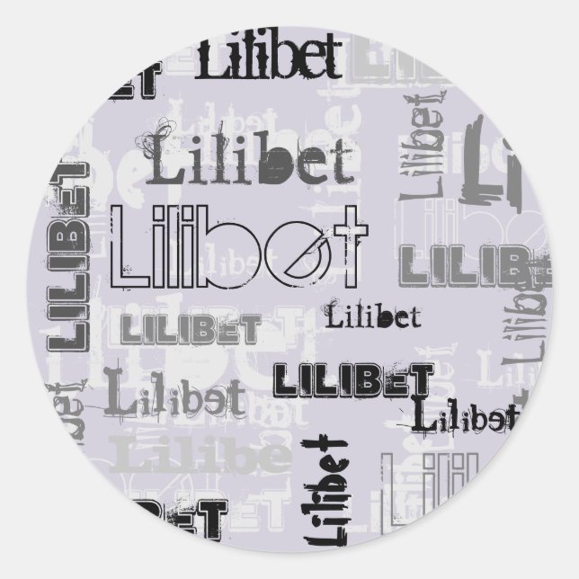 Adesivo Redondo Menino ou Menina Nome da Trendência Oferece Acessó (Frente)