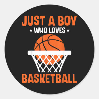 Adesivo Redondo Meninos Apenas Um Menino Que Ama Basquete Bbasquet