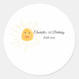 Adesivo Redondo Meninos fofinhos simples e bonitos Adicionar anive