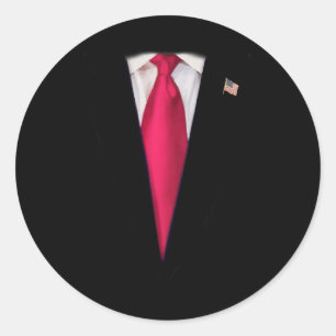 Adesivo Redondo Meninos Fumaça de Trump Halloween