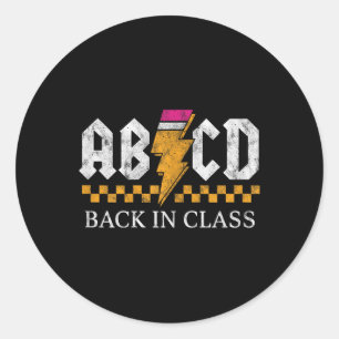 Adesivo Redondo Meninos Meninas Professores Rock Volta às Aulas Ab