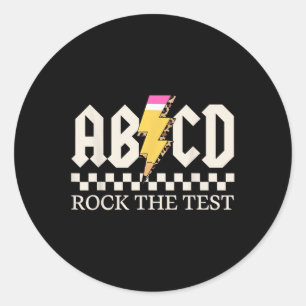 Adesivo Redondo Meninos Meninos Professores Rock Rock The Test Abc