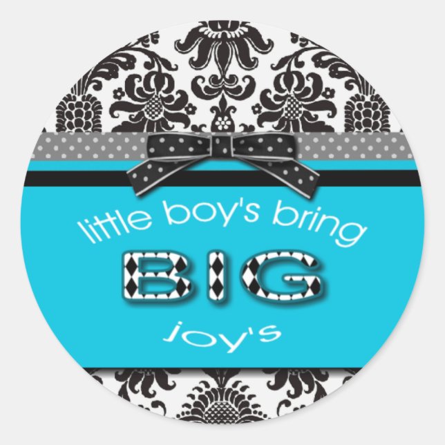 Adesivo Redondo Meninos trazem grandes joys Sticker (Frente)