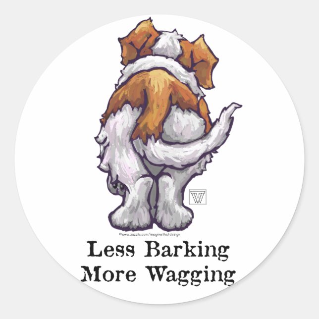 Adesivo Redondo Menos Barking, Mais Assalto (Frente)