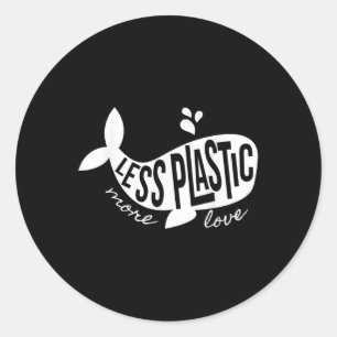 Adesivo Redondo Menos plástico Mais Consciência do Reciclar do Amo