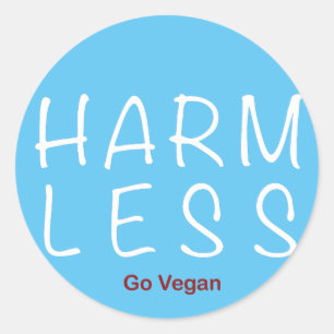 Adesivo Redondo Menos Prejuízo - Ir Vegan (Versão Leve)