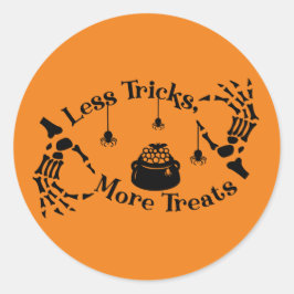 Adesivo Redondo Menos truques Mais Tentativas