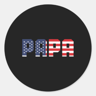 Adesivo Redondo Mens American Flag Papa Men 4 De Julho
